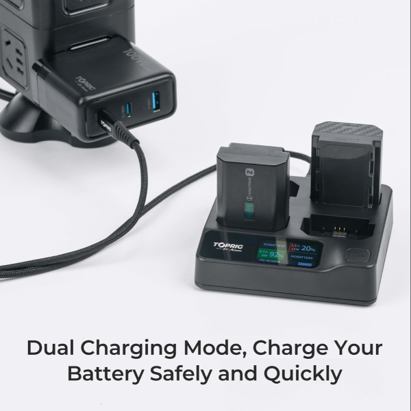 Accsoon Toprig 100W 4-BAY NP-FZ100 Fast Charger