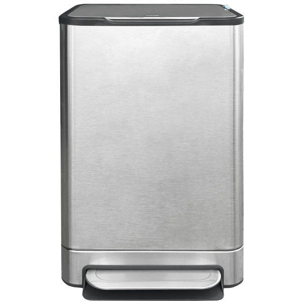 Desq Prullenbak 40L RVS Binnenemmer Geurfilter Softclose 40 X 27 X 64 cm Silver