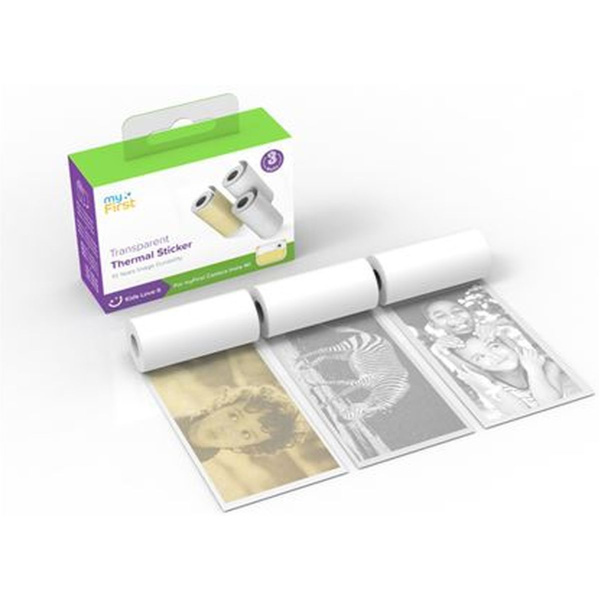 myFirst Camera Insta Thermal Sticker Transparent Gold Glitter