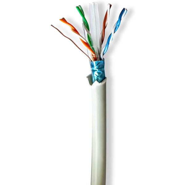 Nedis Network Cable Rol | CAT6 | Stranded | F/UTP |Copper| 50.0 M |Round | Grey