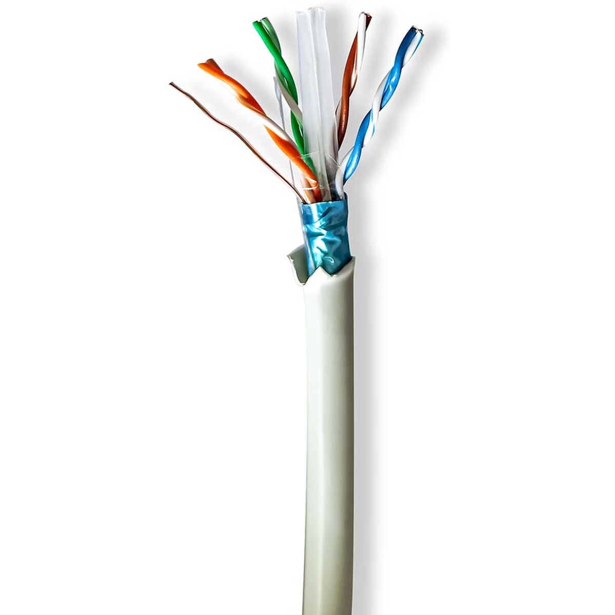 Nedis Network Cable Rol | CAT6 | Stranded | F/UTP |Copper| 50.0 M |Round | Grey