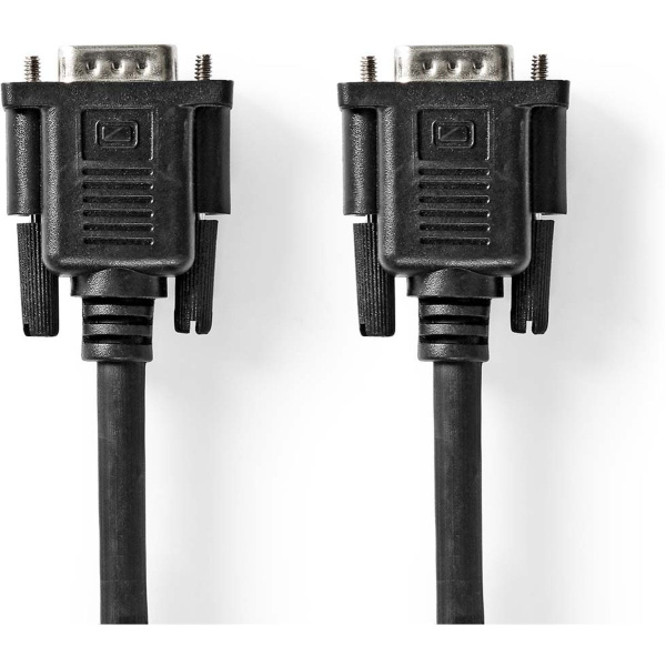 Nedis VGA-Cable | VGA Male | VGA Female 15p | Vernikkeld 2.00 M | Black | Label