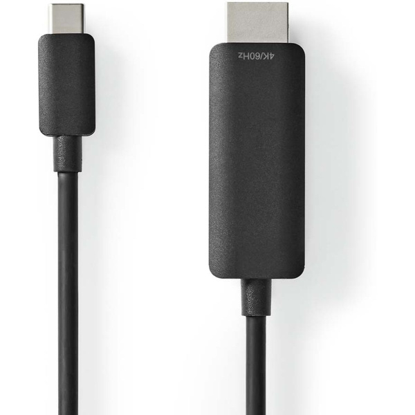 Nedis USB-C Adapter| USB-C Male | HDMI Connector| 1.00 M | Round| Black | Label
