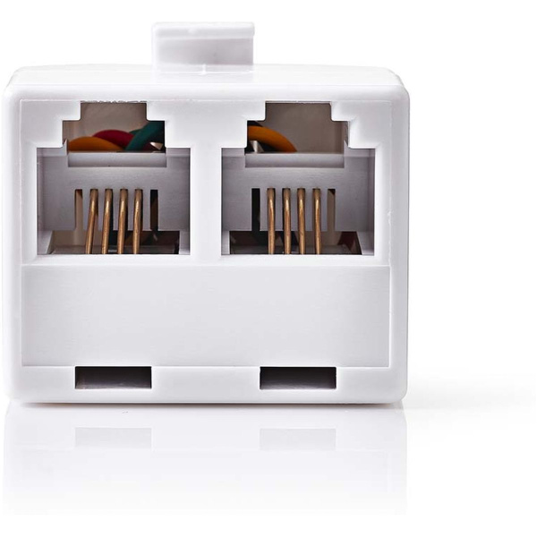 Nedis Telecom-Wall Socket | RJ11 Male | 2X RJ11 (4/6) Female | Splitter | White