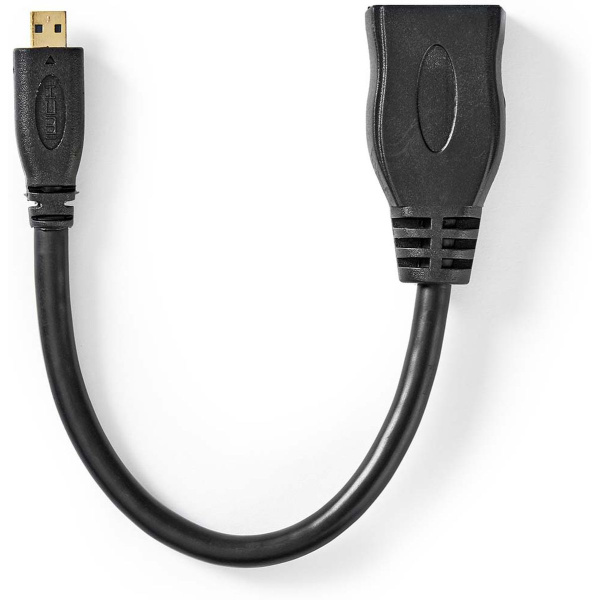 Nedis High Speed HDMI-Cable w/ Ethernet|Micro-Connector |10.2 Gbps|0.20 M |Black