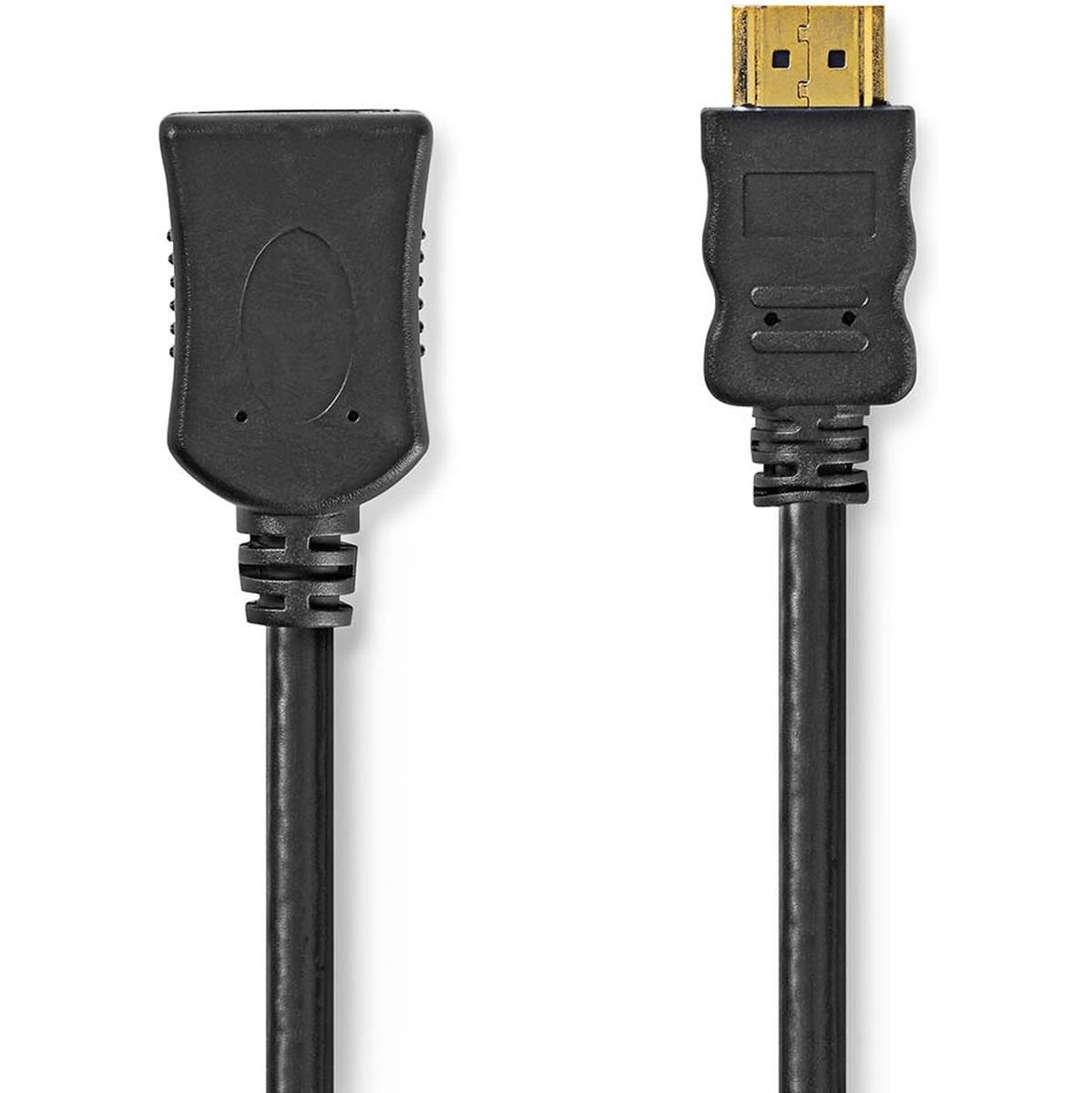 Nedis High Speed HDMI-Cable w/ Ethernet | 10.2 Gbps | 1.00 M | Round | Black