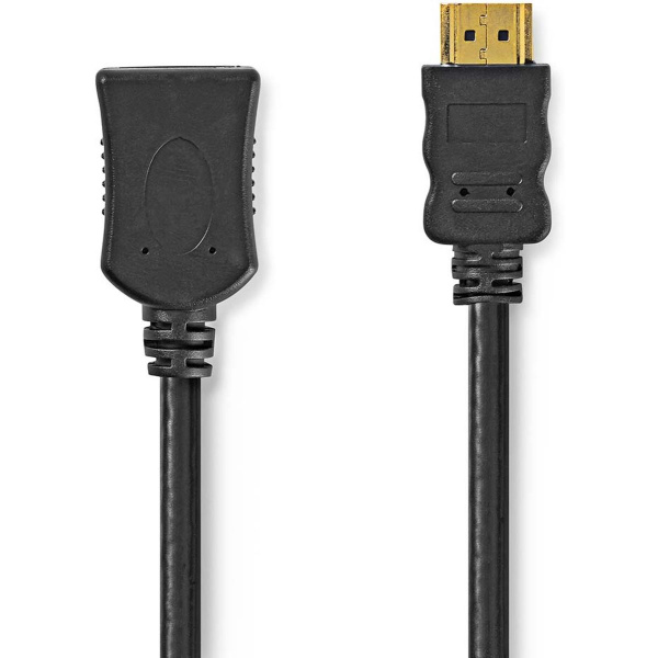 Nedis High Speed HDMI-Cable w/ Ethernet | 10.2 Gbps | 3.00 M | Round | Black