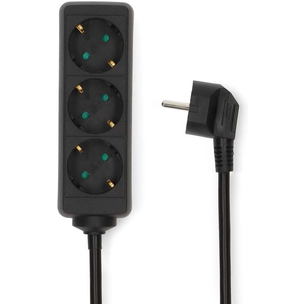 Nedis Power Strip | PE Plug / Type F (Cee 7/7) | 3-WEGS | 1.50 M | 3680 W | 16 A