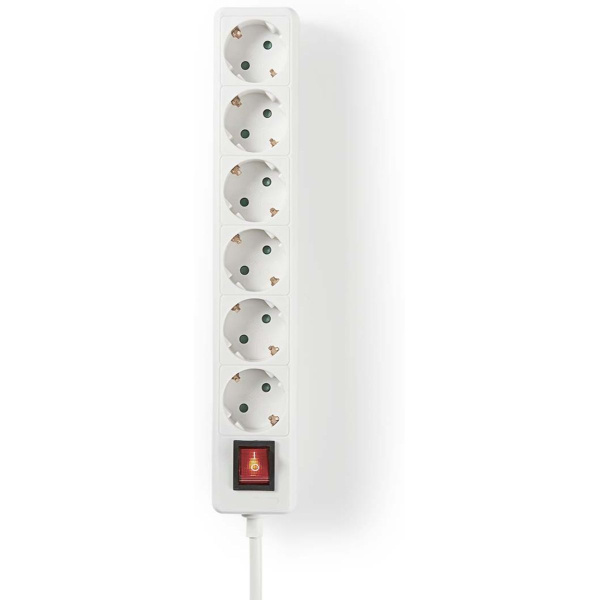 Nedis Power Strip |PE Plug/Type F 6-WEGS | 1.50 M | 3680W|16A|230 V AC 50/60 Hz