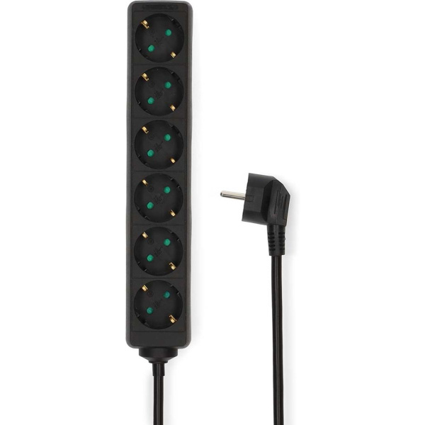 Nedis Power Strip | PE Plug / Type F (Cee 7/7) | 6-WEGS | 3.00 M | 3680 W | 16 A