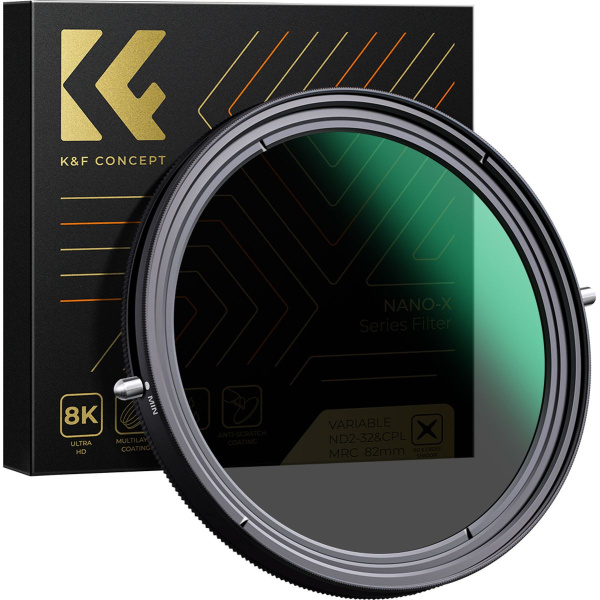 K&F Concept CPL + Variabel ND Filter ND2-ND32 Nano X - 95mm