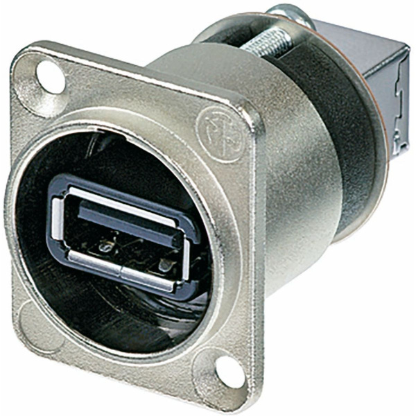 Neutrik Omkeerbare USB 2.0 Gender Changer (Type A and B) Nikkel D-Behuizing