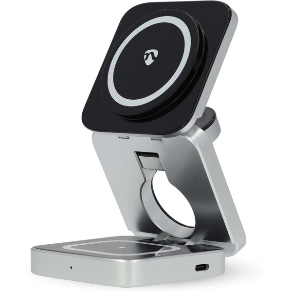 Nedis Wireless Charger|3IN1| 2.5 / 5 / 15 W | LED-Indicatie USB-A / USB-C|1.00 M