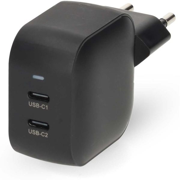 Nedis Charger | 35 W | Gan | Outputs:2 | 2X USB-C | Black