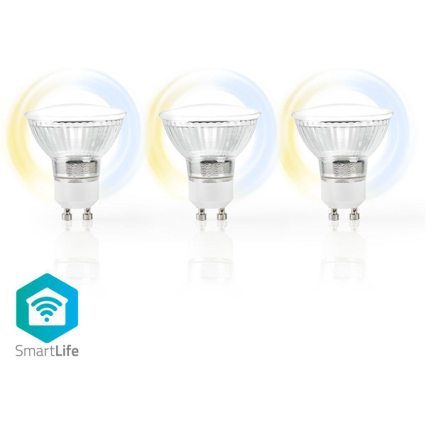 Nedis Smartlife LED Spot | GU10 | 400 LM | 5 W | Cool/Warm White | 3 PCs