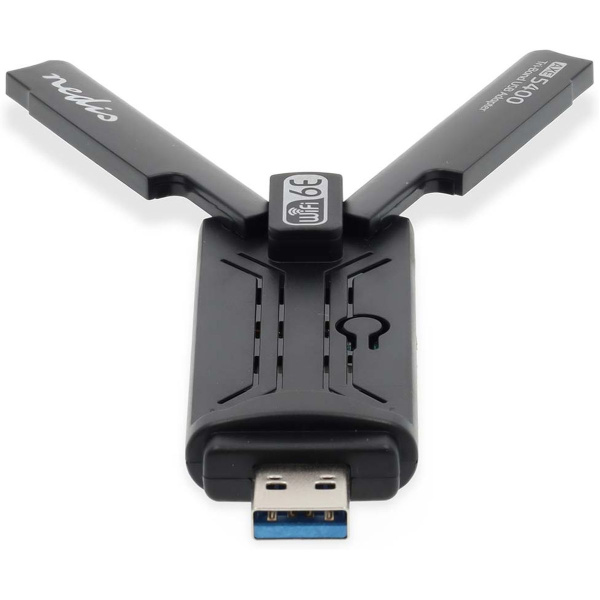 Nedis Network Dongle|2.4/5/6 GHz | USB3.0 | WiFi-Speed 5400 Mbps | Windows 10/11